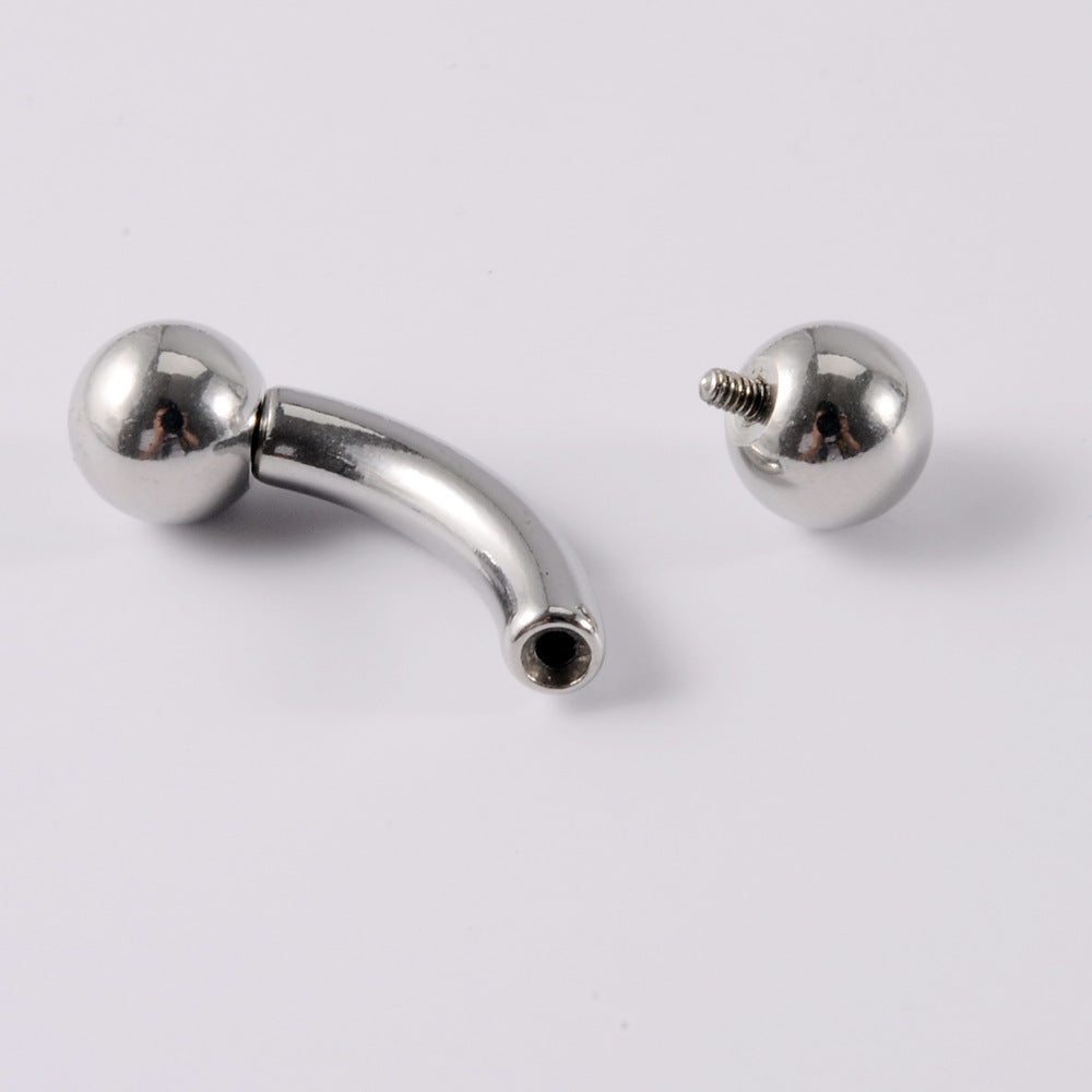 Stainless Steel Curved Rod Body Piercing Earrings