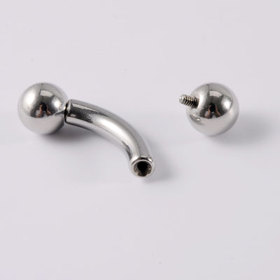 Stainless Steel Curved Rod Body Piercing Earrings