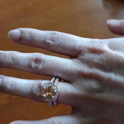 New Luxury Micro-inlaid Zircon Ring Women's Fashion