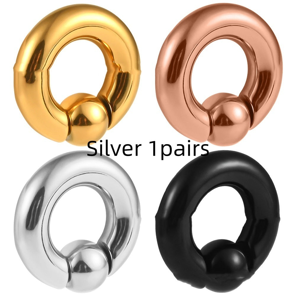 Stainless Steel BCR Large Size Card Multi-purpose Ring