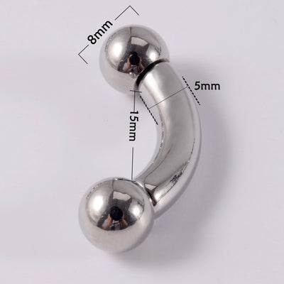 Stainless Steel Curved Rod Body Piercing Earrings