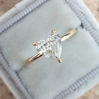 Women's Fashion Wedding Simple Love Heart-shaped Ring