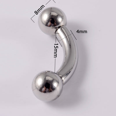 Stainless Steel Curved Rod Body Piercing Earrings