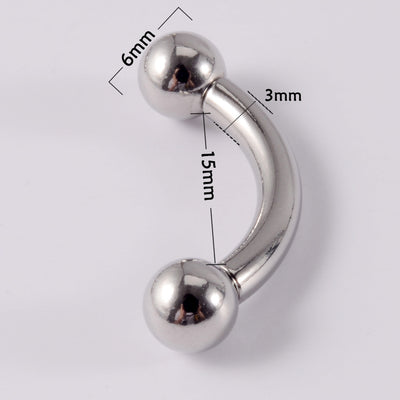 Stainless Steel Curved Rod Body Piercing Earrings