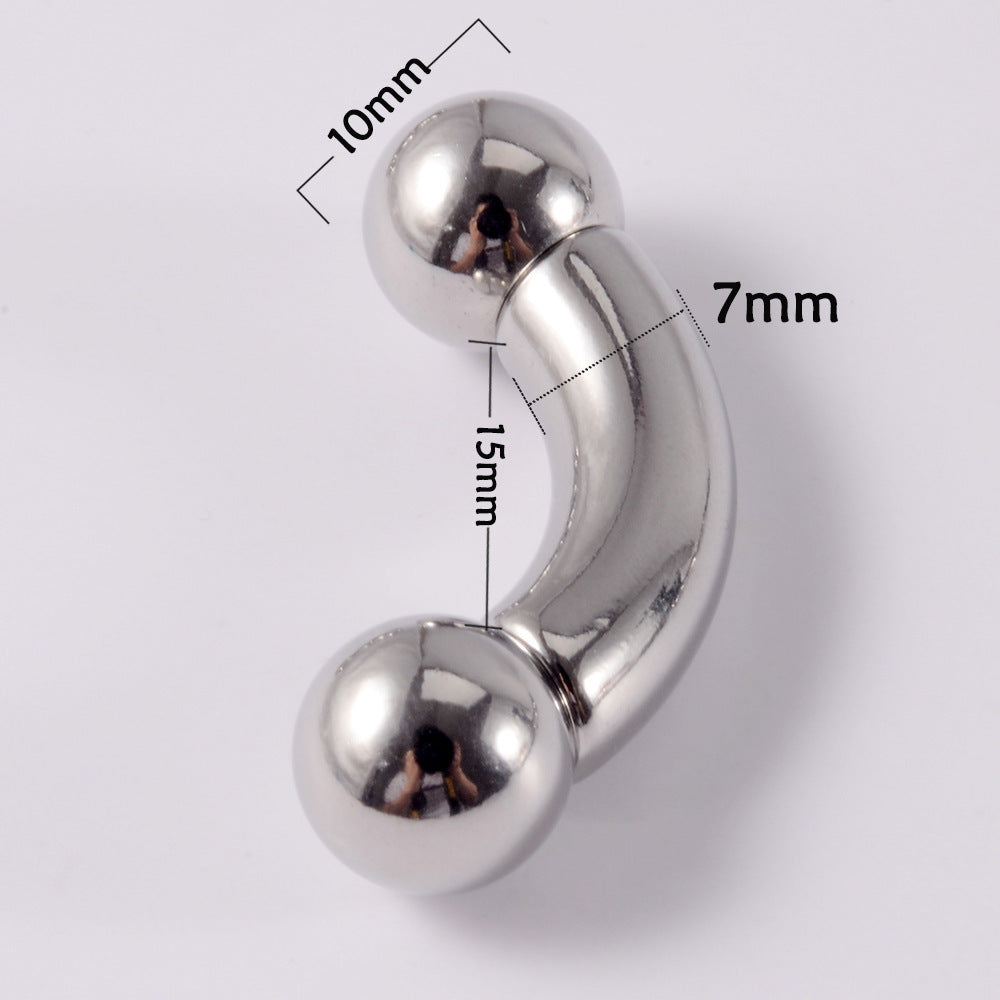 Stainless Steel Curved Rod Body Piercing Earrings