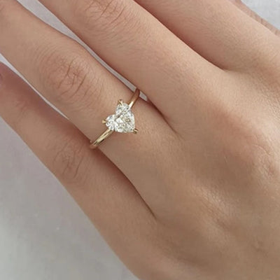 Women's Fashion Wedding Simple Love Heart-shaped Ring