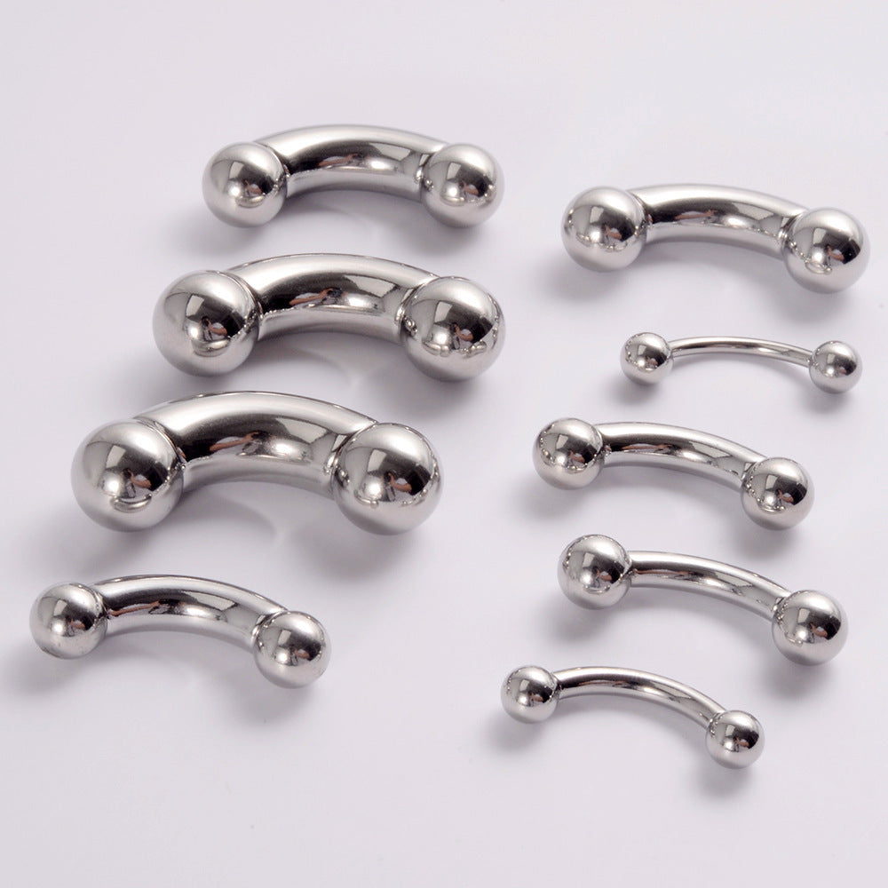 Stainless Steel Curved Rod Body Piercing Earrings