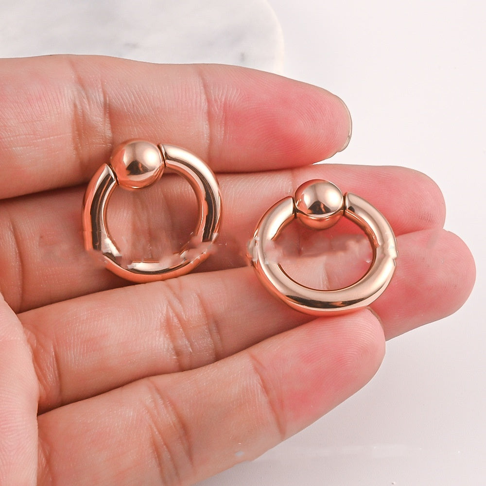 Stainless Steel BCR Large Size Card Multi-purpose Ring