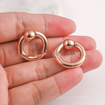 Stainless Steel BCR Large Size Card Multi-purpose Ring