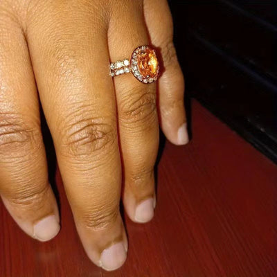 New Luxury Micro-inlaid Zircon Ring Women's Fashion