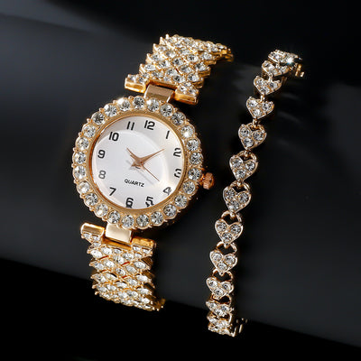 Fashion Jewelry 2pcs Luxury Fashion Wz Wristwatch
