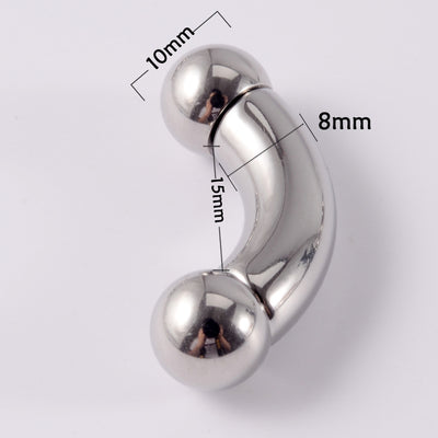 Stainless Steel Curved Rod Body Piercing Earrings