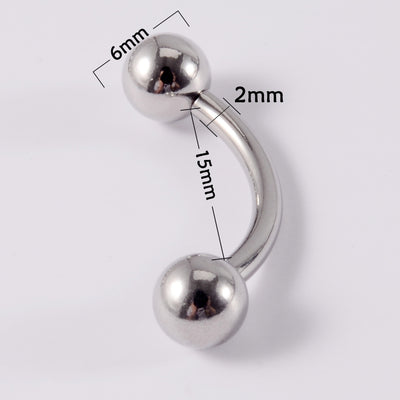 Stainless Steel Curved Rod Body Piercing Earrings